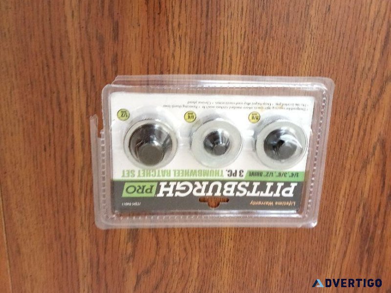 Pittsburgh Pro 3 Pc. Thumbwheel Ratchet Set
