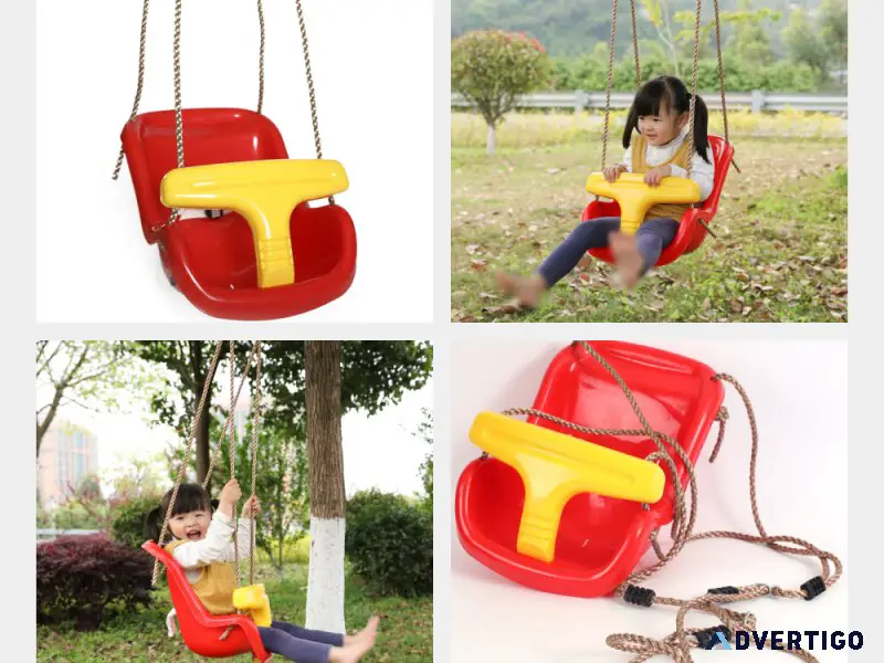 Red baby and toddler swing seat