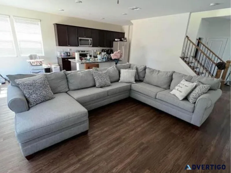Sectional couches include with pillows