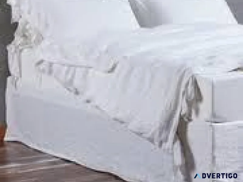 Elevate Your Bed with a Linen Four-Sided Bed Skirt