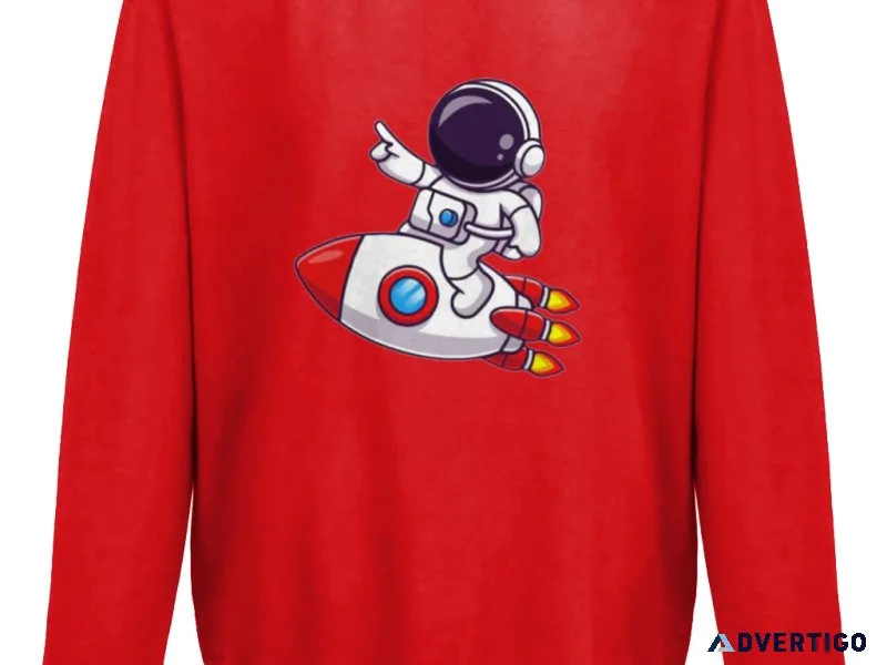 children comic astronaut sweatshirt