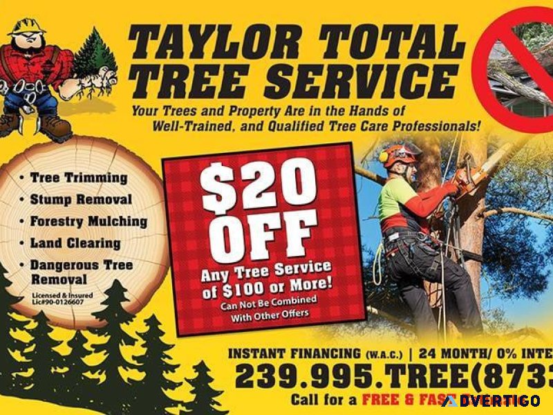 FREE ESTIMATES GRAPPLE LOADS TREE REMOVAL LAND CLEARING