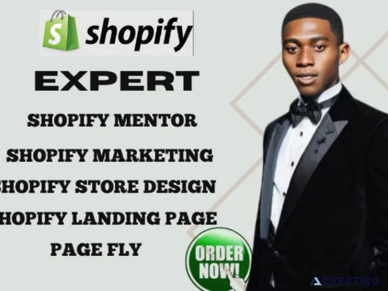 I will build shopify storelanding page page fly shopify redesign