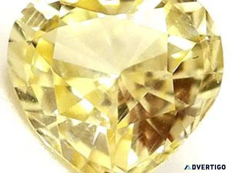 Shop 0.73-Carat Heart Sapphire Gemstones Yellow