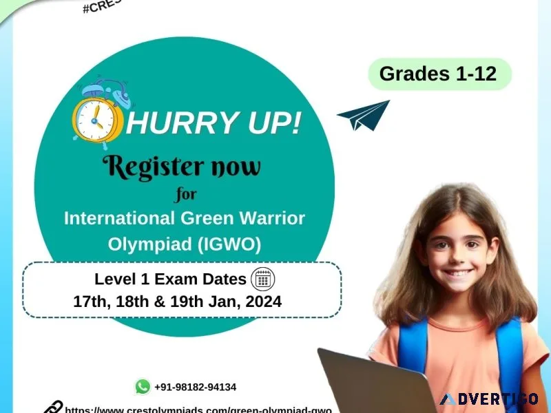 Register for international green olympiad exam