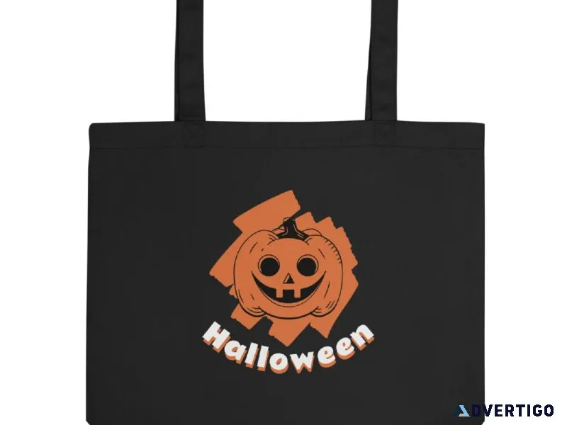 Brand New Halloween Jack O  lantern Eco Tote Bag