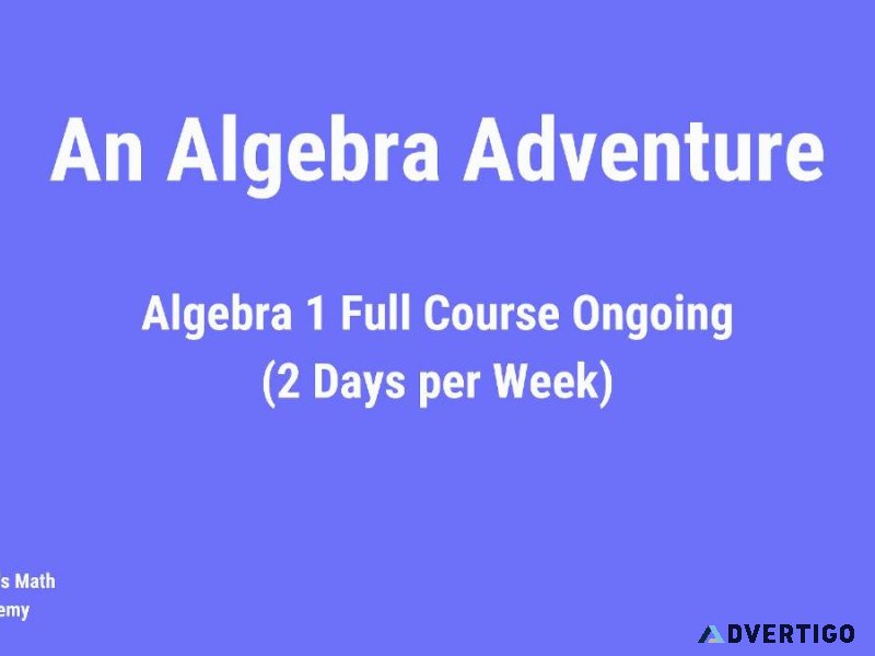 Algebra 1 Full Course Ongoing (2 Days per Week)