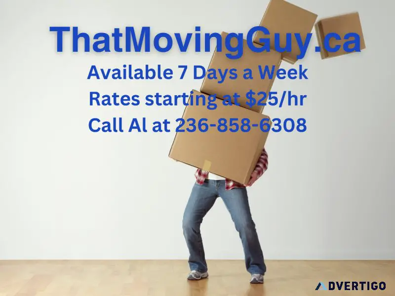 STRONG Moving Help Available 25hr