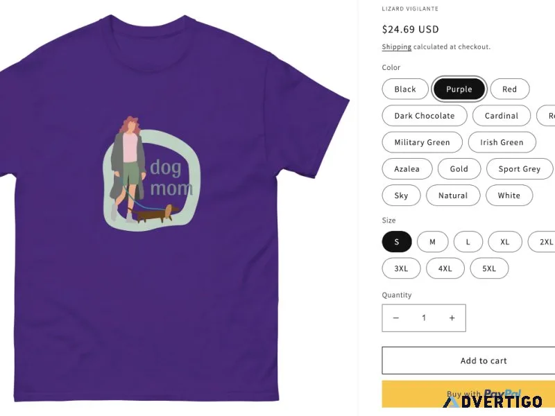 Cute Design Mom and Doggie Tee Shirt