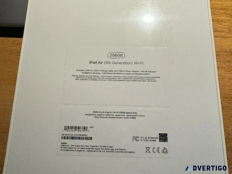 FOR SALE  New iPad Air 5th Gen 256GB - in sealed  box