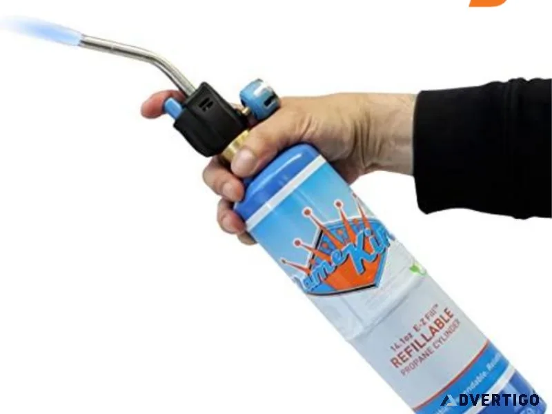 Portable 1lb refillable propane tank  Flame King
