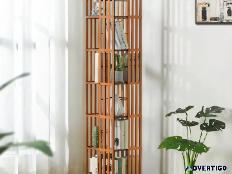 15% Off for Natural Wood Revolving Bookshelf