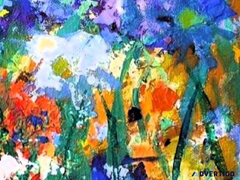 Spring Hidden Flowers - Abstract Impressionist Print