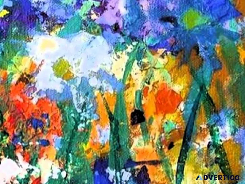 Spring Hidden Flowers - Abstract Impressionist Print