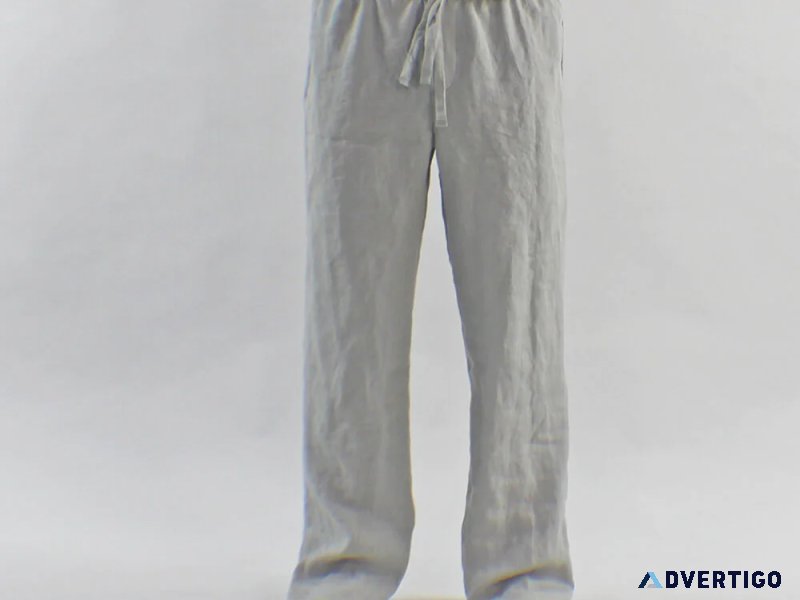 Experience Tranquil Nights in Men s Linen Pajama Trousers