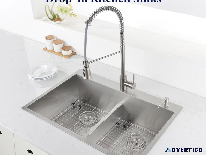 Elevate Your Kitchen Design with Premium Drop-in Sinks