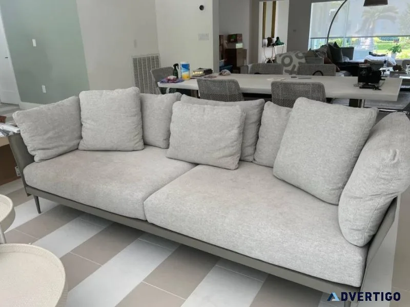Neatly used grey sofa for sale