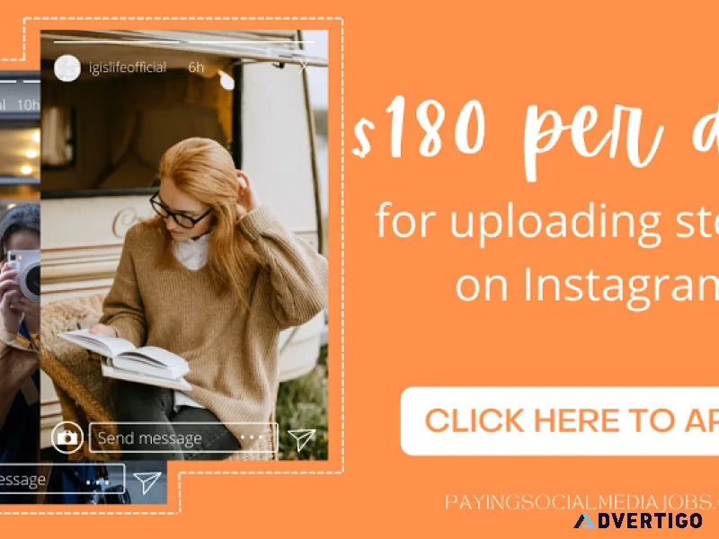 Want to make 180 per day for uploading stories on Instagram