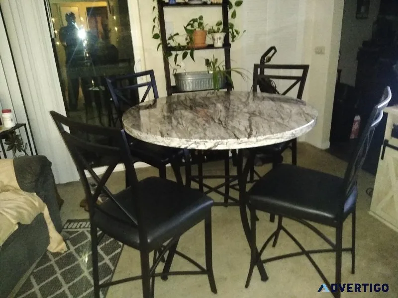 Faux marble pub style table w