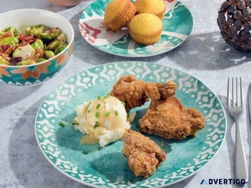 Vibrant 12-piece ceramic dinnerware set