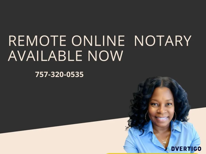 REMOTE ONLINE NOTARY AVAILABLE NOW