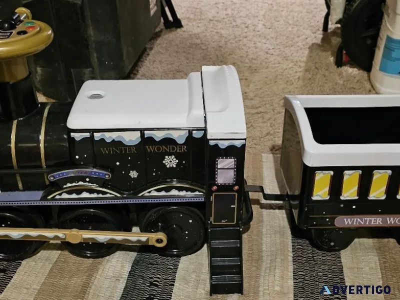 Steam Train 6-Volt Battery Winter Ride-On Toy