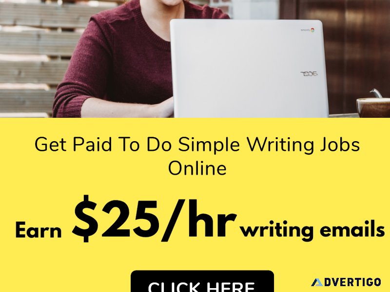 33 per hour regular work. Your writing skills are in demand.