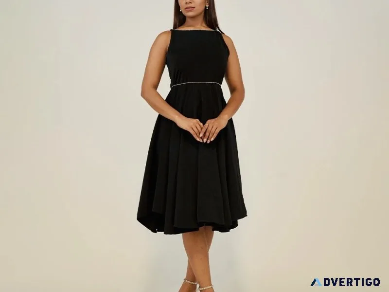 Buy black party dress in india