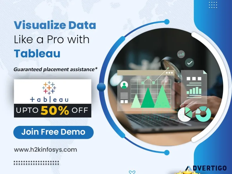 To become a Tableau developer learn course at H2k Infosys