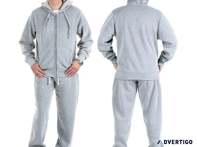 Up To 40% Off Men s Zip Up Hoodies 2 Pcs Jogger Set