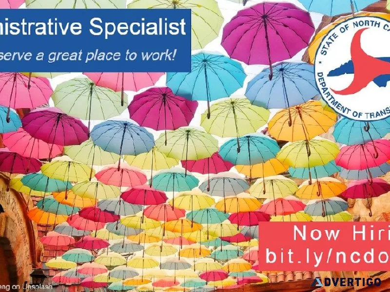 Administrative Specialist  - NEW HIGHER PAY