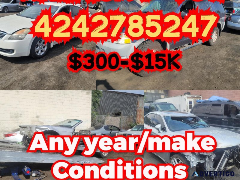 We buy junk cars Compramos carros usados