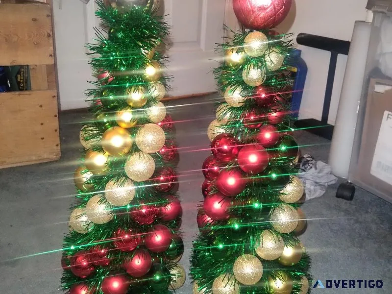 2 mini Christmas trees brand new 19 inches