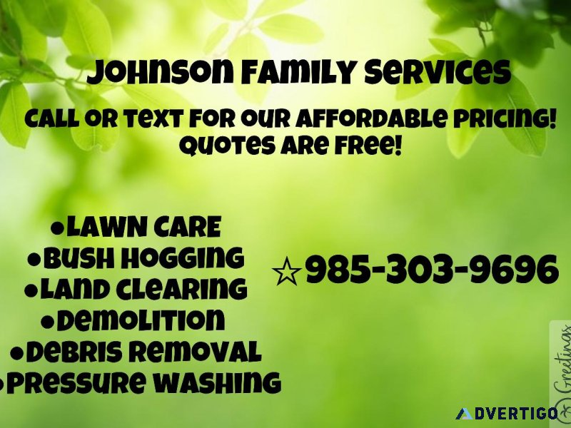 Tree cutting Land Clearing lawn service debris Removal