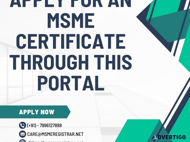 Apply for an msme certificate through this portal