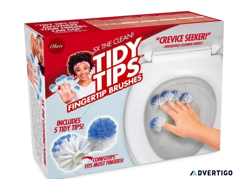 Tiddy tips fingertip toilet brush