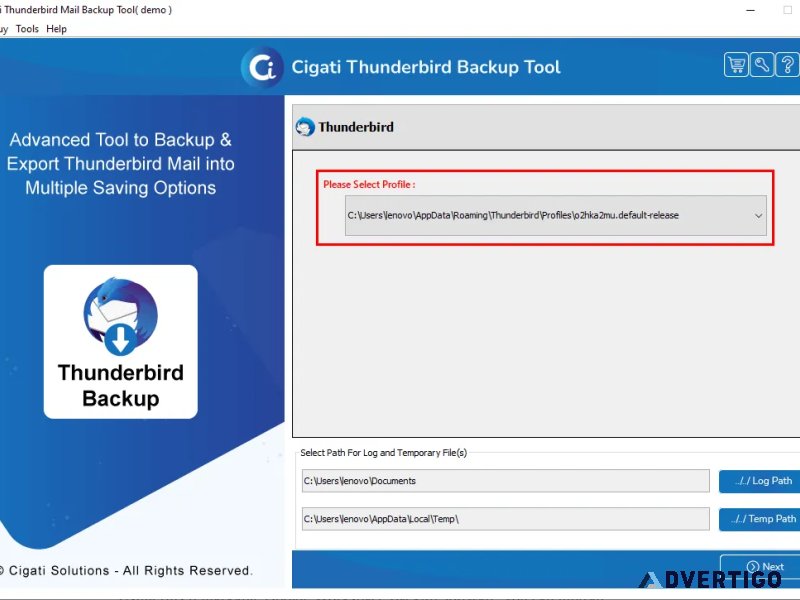 How can i transfer thunderbird to your new computer?