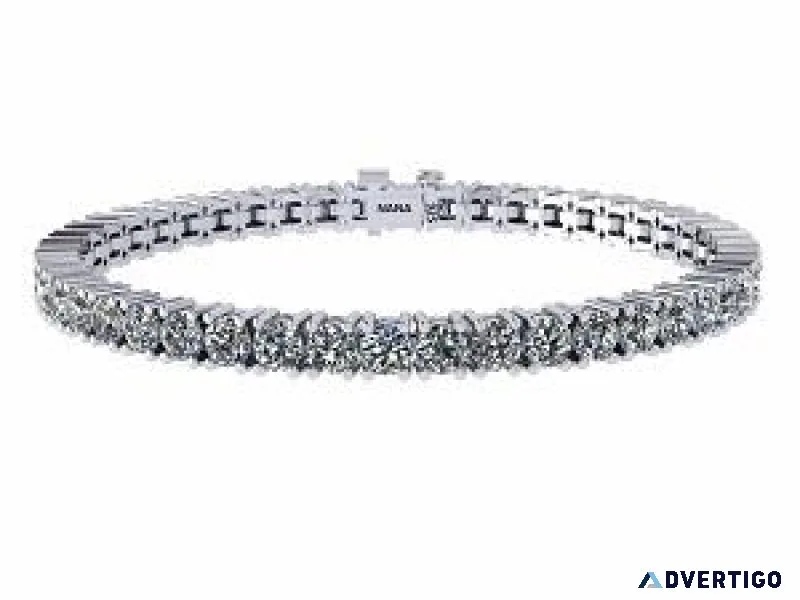 our stunning 78 inch Round CZ Tennis Bracelet in Sterling Silver