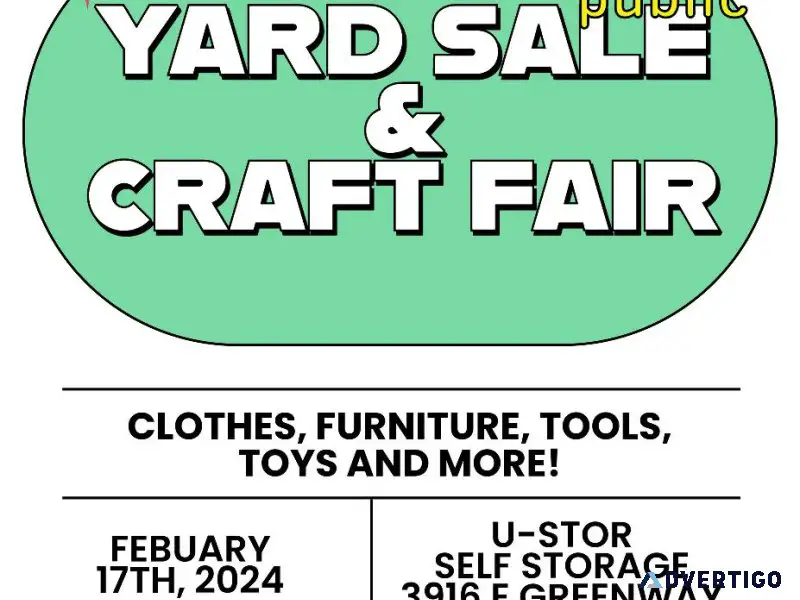 Community Yard Sale and Craft Fair FEBRUARY 17 2024