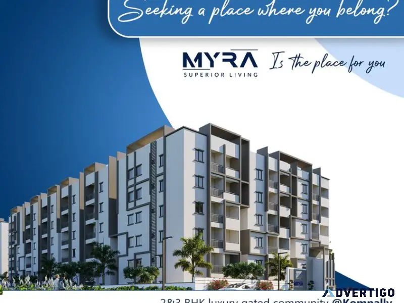 Gated community flats for sale in kompally | myra project