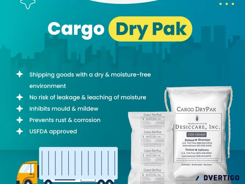 Shipping container desiccant cargo dry pack