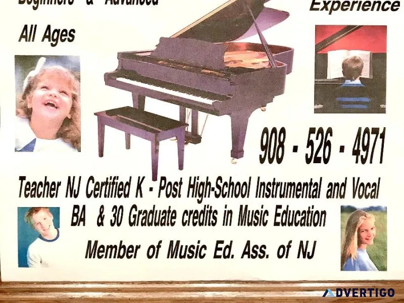 Voice and piano lessons