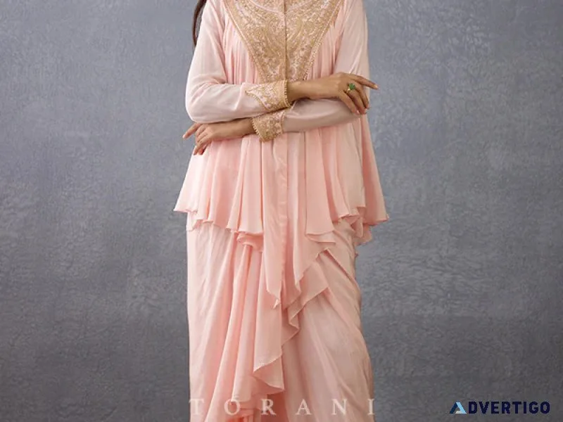 Gul mohar saroja dhoti pant kurta set by torani