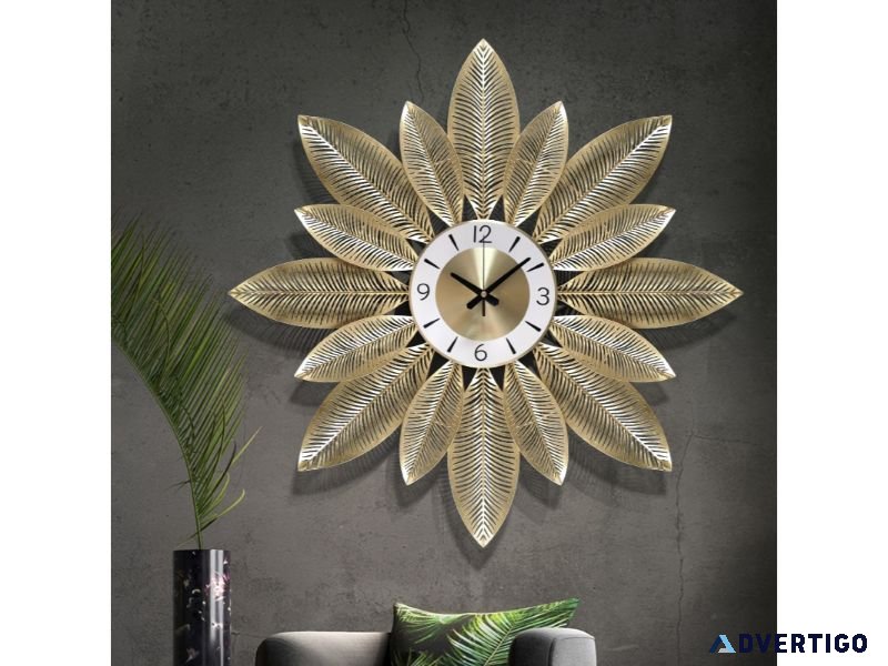 Metal wall décor clock india