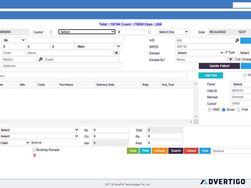 Online pathology software