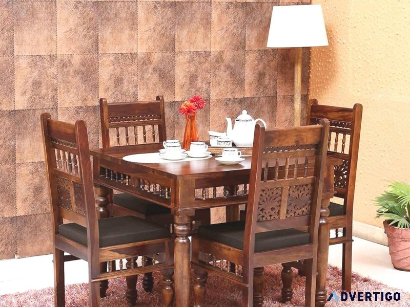 Segur solidwood 4 seater dining set