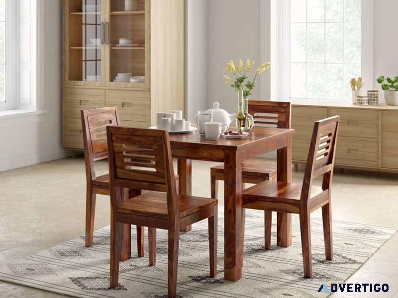 Tahoe sheesham wood 4 seater dining set