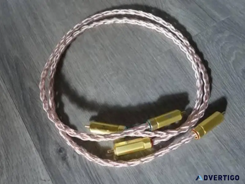 Hi End RCA Audio Cable  Sliver Copper Hy-bred