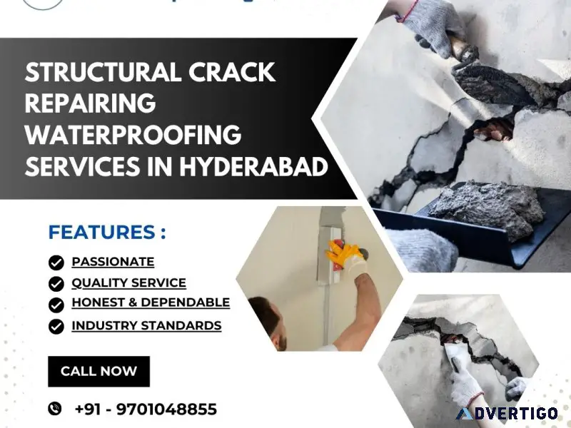 Structural crack repairing waterproofing services in hyderabad