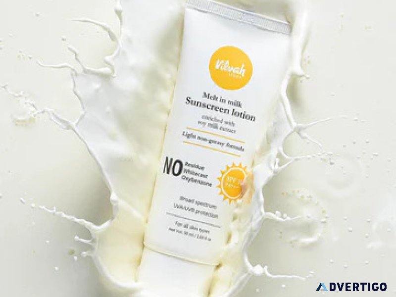 Natural sunscreen lotion online for men and women - vilvah